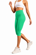 SculptForHer Women’s High Waisted Capri Leggings – Soft Stretch Gym, Yoga & Running Leggings