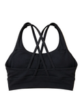 SculptForHer Cross Back Sports Bra | Women’s Seamless Medium Support Gym & Yoga Bra