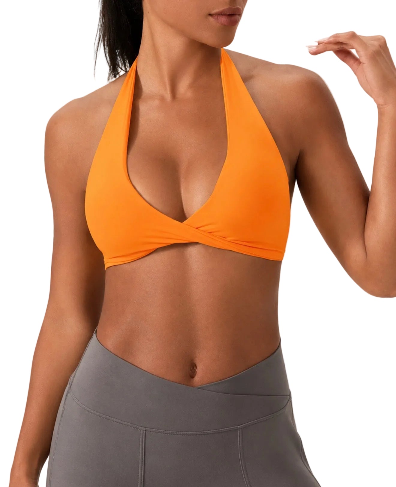 SculptForHer Strappy Sports Bra | Women’s Seamless Padded Gym & Yoga Bra