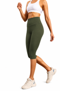 SculptForHer Women’s High Waisted Capri Leggings – Soft Stretch Gym, Yoga & Running Leggings