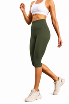 SculptForHer Women’s High Waisted Capri Leggings – Soft Stretch Gym, Yoga & Running Leggings