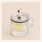 SculptForHer 1000ml Coffee & Supplement Tumbler | Reusable Travel Cup with Lid & Straw