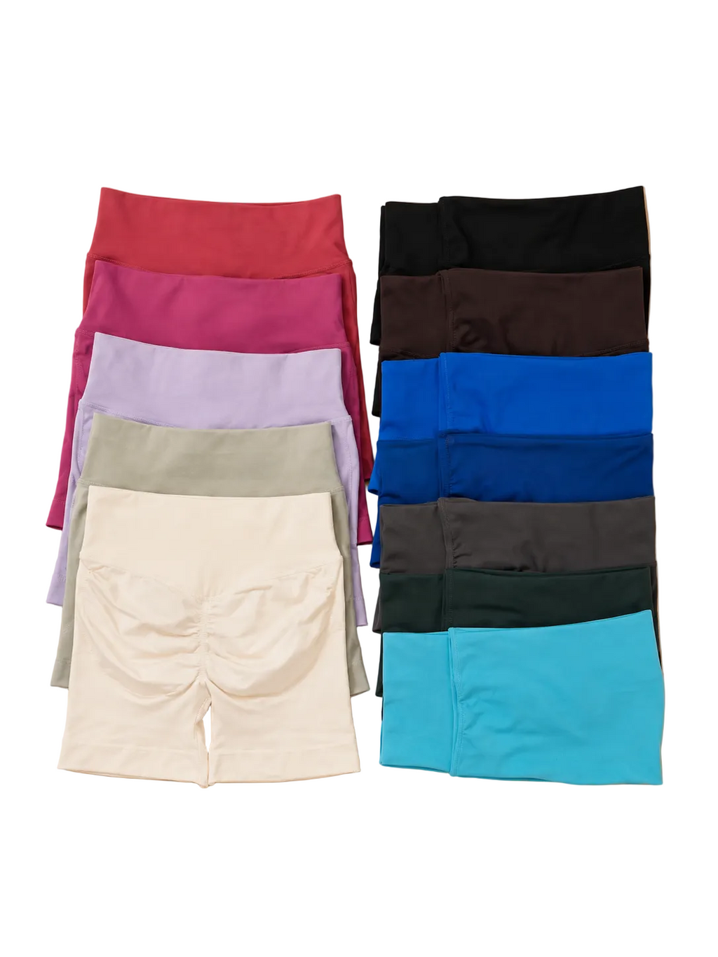SculptaForHer Sculpt Scrunch Shorts | High Waisted Seamless Gym Shorts