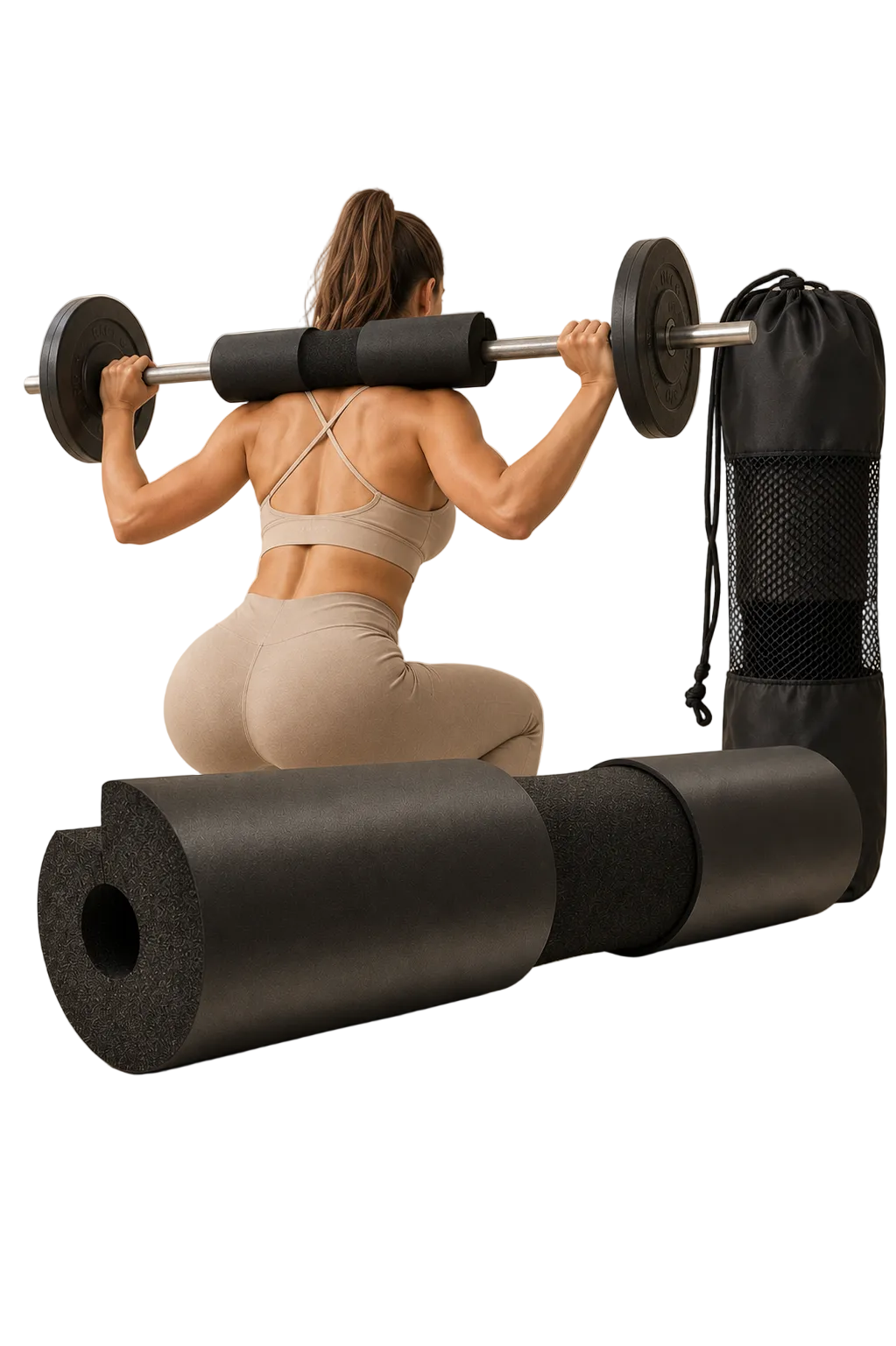 SculptForHer Barbell Shoulder Pads Thickened Squat Weightlifting Foam Neck Pads Lunges Hip Thrusts Powerlifting Deadlift Gym Fitness Training