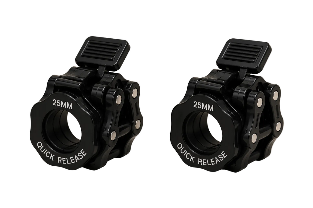 SculptForHer Quick Release Barbell Clamps (Pair) | Olympic Barbell Lock Collars for Weightlifting, Powerlifting & Strength Training