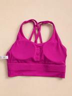 SculptForHer Cross Back Sports Bra | Women’s Seamless Medium Support Gym & Yoga Bra