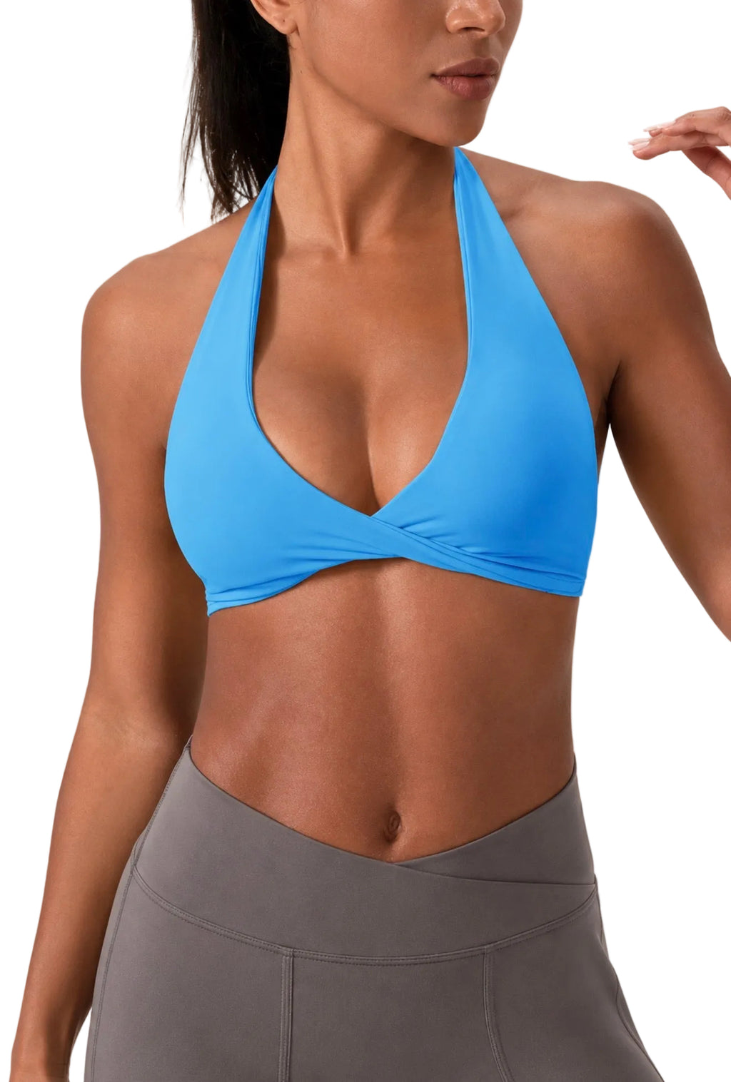 SculptForHer Strappy Sports Bra | Women’s Seamless Padded Gym & Yoga Bra