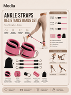 SculptForHer Adjustable Ankle Resistance Bands | Glute & Leg Training Straps for Home & Gym