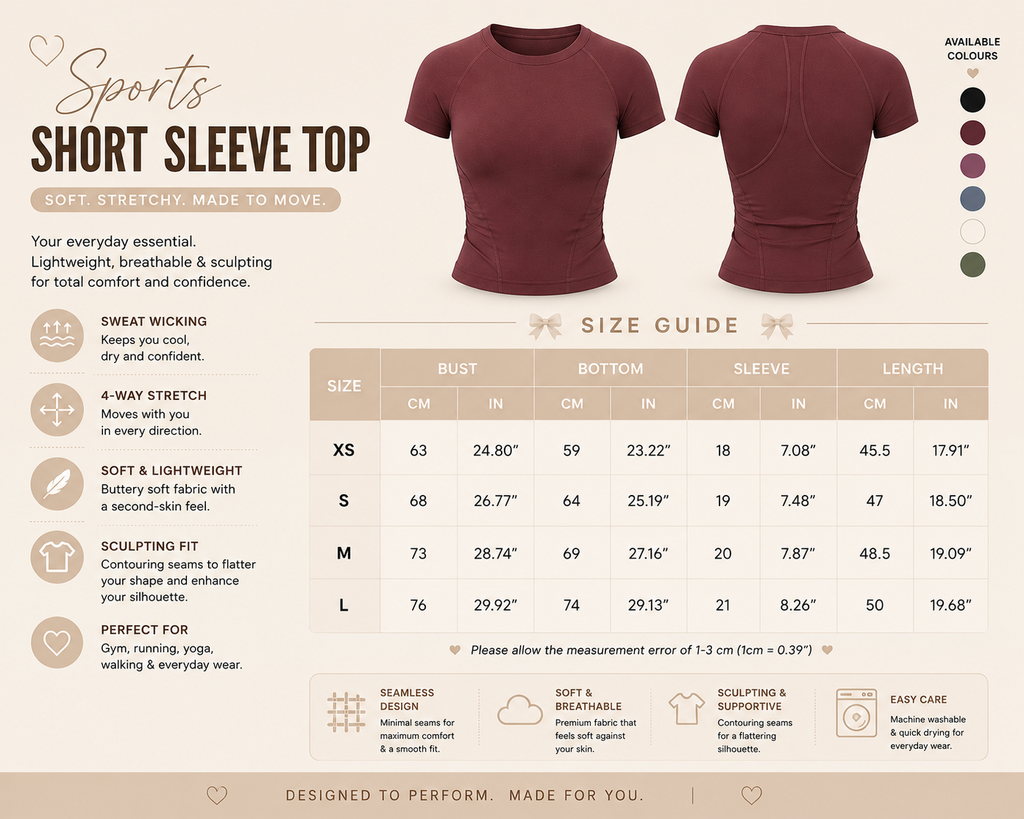 SculptForHer Seamless Gym Set | Sculpt Performance T-Shirt & Scrunch Shorts for Women