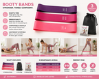 SculptForHer Booty Resistance Bands Set | Fabric Glute & Leg Workout Bands