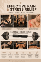 SculptForHer Barbell Shoulder Pads Thickened Squat Weightlifting Foam Neck Pads Lunges Hip Thrusts Powerlifting Deadlift Gym Fitness Training