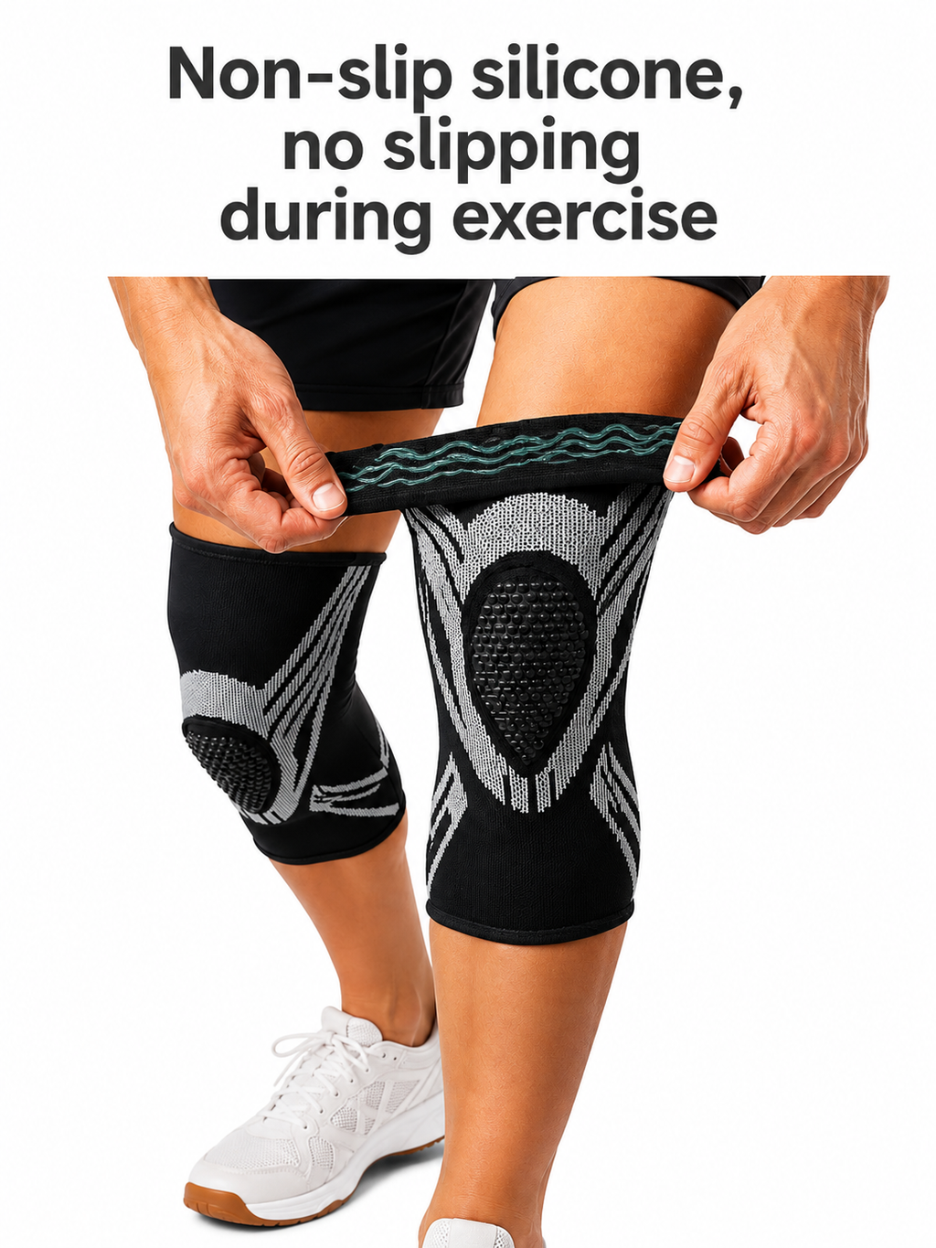SculptForHer Compression Knee Support Sleeve | Breathable Elastic Knee Brace for Running, Gym & Sports