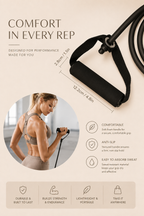 SculptForHer Resistance Bands Set with Handles | Full Body Home Gym Exercise Bands for Strength Training, Pilates & Muscle Building