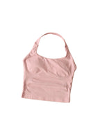 SculptForHer Seamless Halter Neck Gym Top | Built-In Bra Women’s Fitness Tank