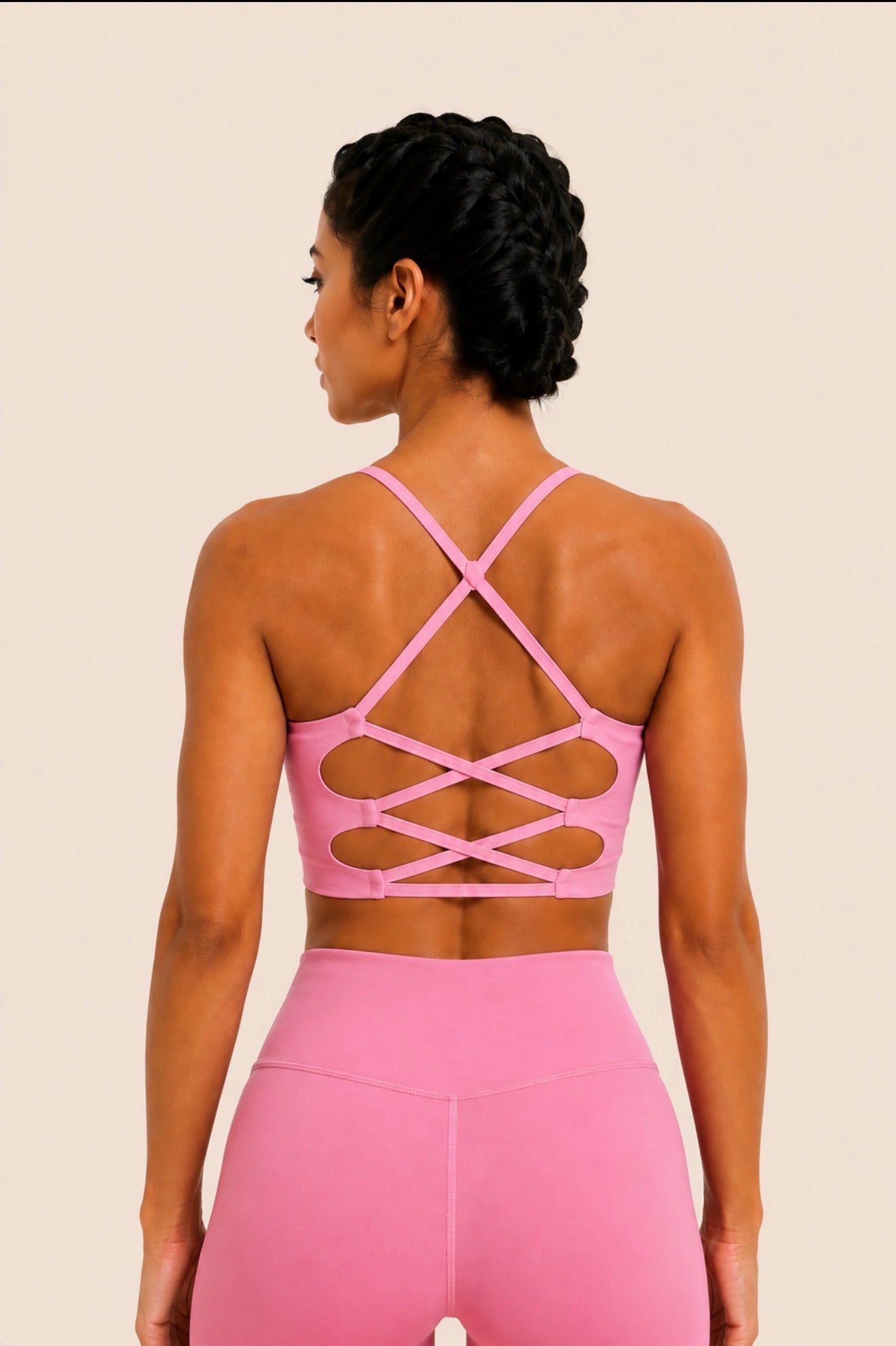 SculptForHer U-Back Sports Bra | Women’s Multi-Strap Medium Support Gym & Yoga Bra