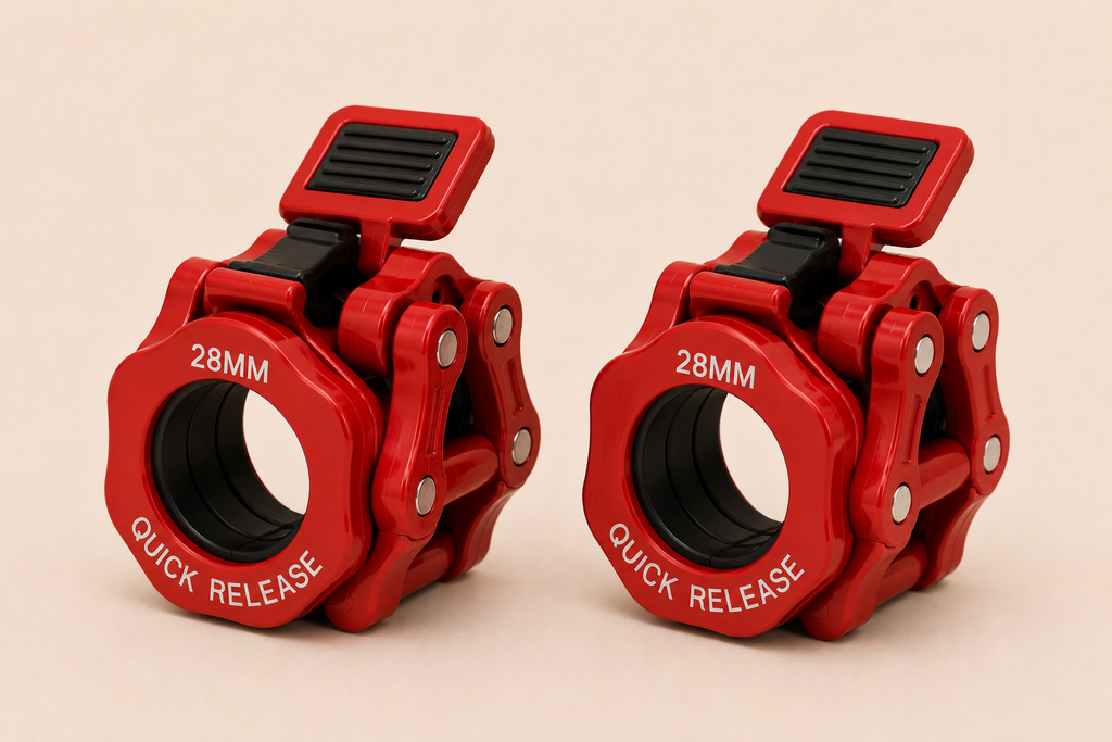 SculptForHer Quick Release Barbell Clamps (Pair) | Olympic Barbell Lock Collars for Weightlifting, Powerlifting & Strength Training