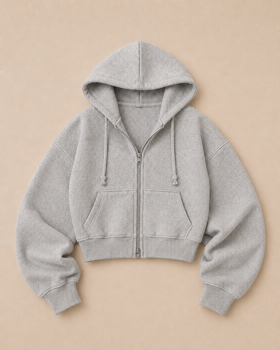 Sculpta™ Women’s Cropped Zip Hoodie | Fleece-Lined Lightweight Gym Jacket