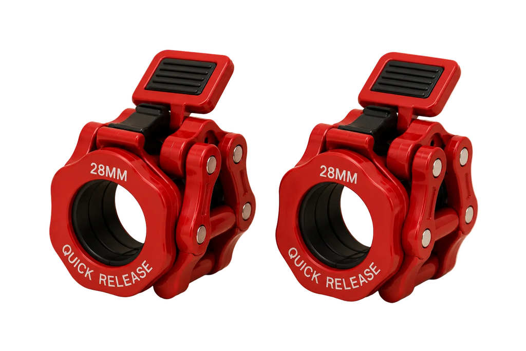 SculptForHer Quick Release Barbell Clamps (Pair) | Olympic Barbell Lock Collars for Weightlifting, Powerlifting & Strength Training
