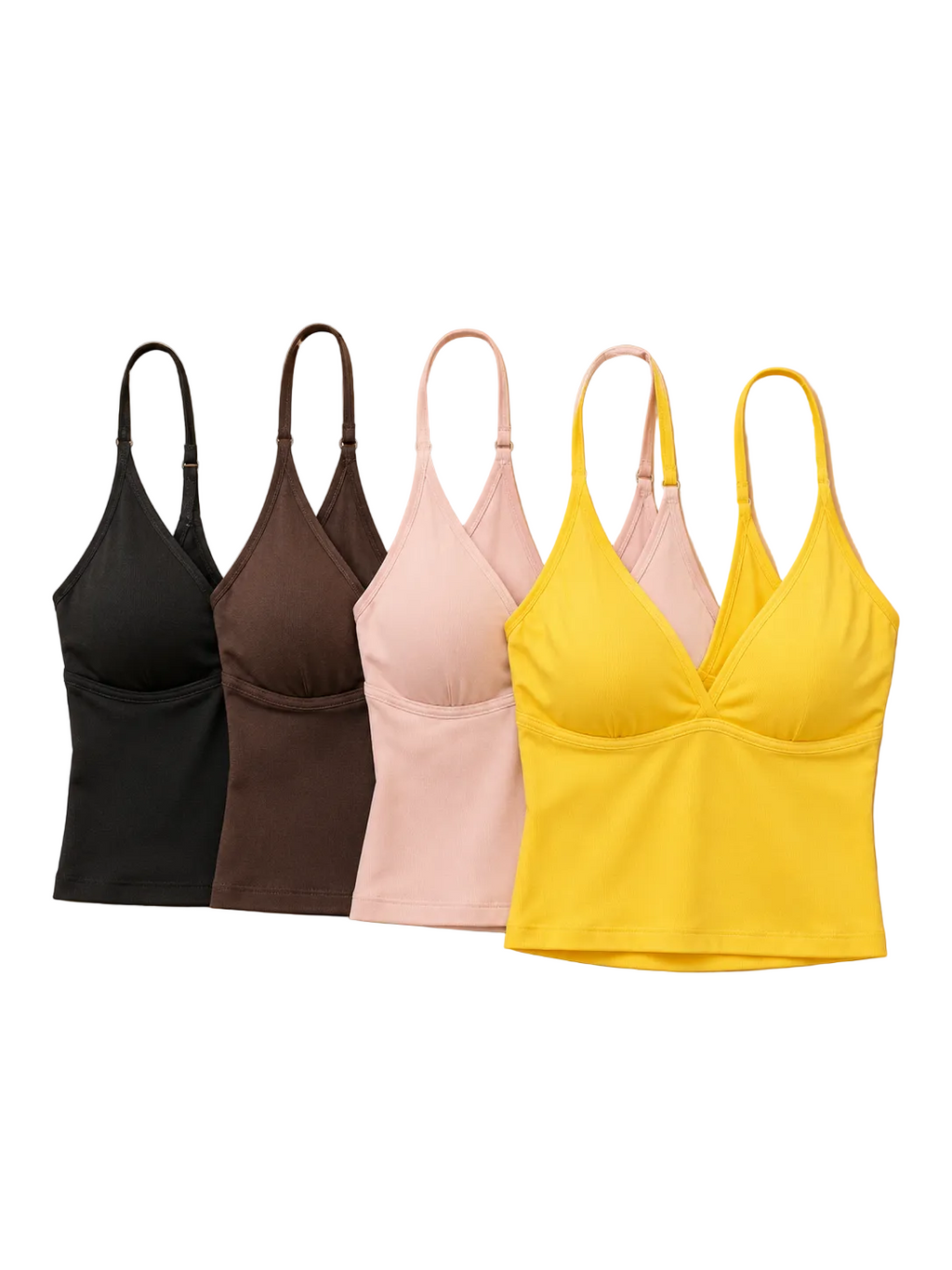 SculptForHer SculptFit V-Neck Sports Bra | Seamless Low-Impact Gym & Yoga Bra for Women