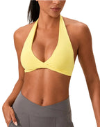 SculptForHer Strappy Sports Bra | Women’s Seamless Padded Gym & Yoga Bra
