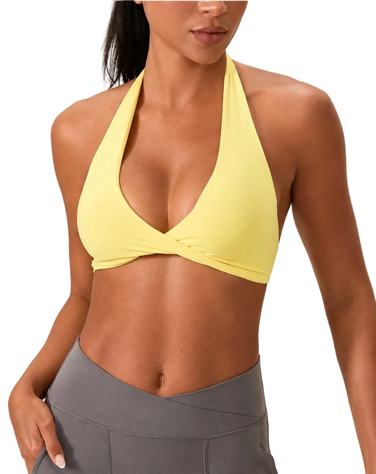 SculptForHer Strappy Sports Bra | Women’s Seamless Padded Gym & Yoga Bra