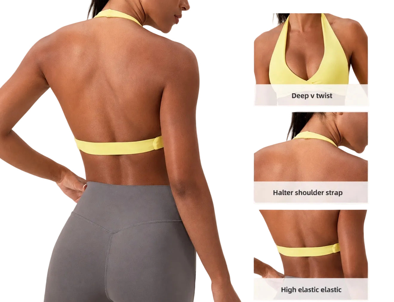 SculptForHer Strappy Sports Bra | Women’s Seamless Padded Gym & Yoga Bra