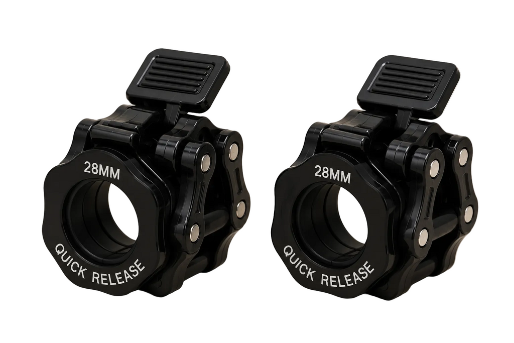 SculptForHer Quick Release Barbell Clamps (Pair) | Olympic Barbell Lock Collars for Weightlifting, Powerlifting & Strength Training