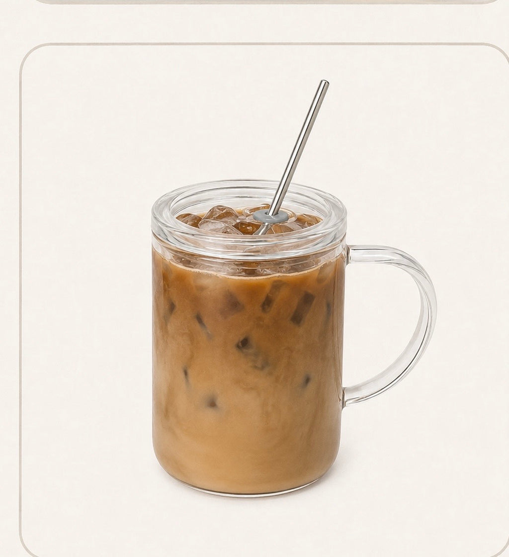 SculptForHer 1000ml Coffee & Supplement Tumbler | Reusable Travel Cup with Lid & Straw