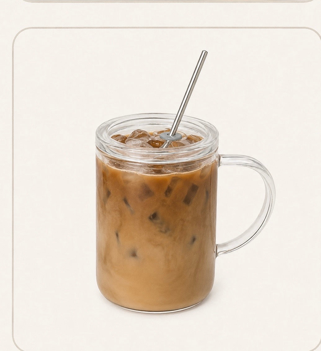 SculptForHer 1000ml Coffee & Supplement Tumbler | Reusable Travel Cup with Lid & Straw
