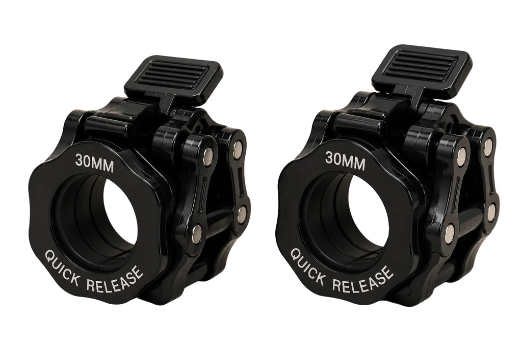 SculptForHer Quick Release Barbell Clamps (Pair) | Olympic Barbell Lock Collars for Weightlifting, Powerlifting & Strength Training