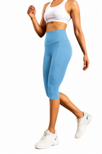 SculptForHer Women’s High Waisted Capri Leggings – Soft Stretch Gym, Yoga & Running Leggings