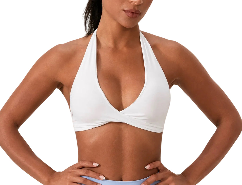 SculptForHer Strappy Sports Bra | Women’s Seamless Padded Gym & Yoga Bra