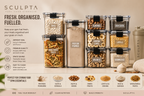 Sculpta™ Airtight Protein Storage Container | Large Supplement & Protein Powder Canister | Moisture-Proof Kitchen Storage Jar