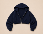 Sculpta™ Women’s Cropped Zip Hoodie | Fleece-Lined Lightweight Gym Jacket