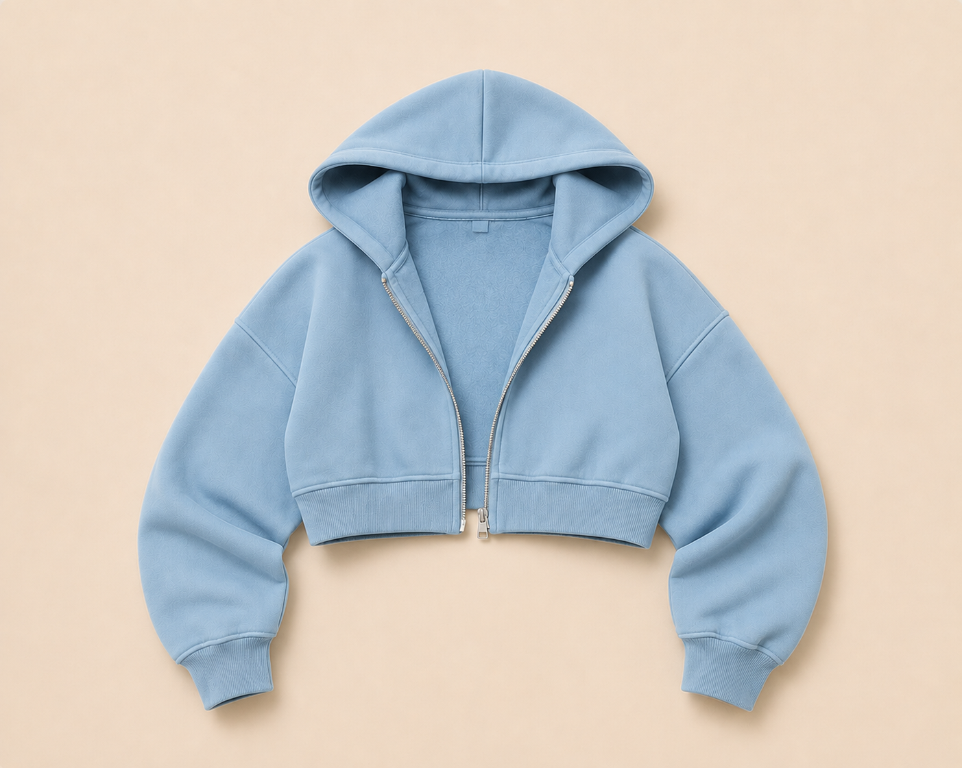 Sculpta™ Women’s Cropped Zip Hoodie | Fleece-Lined Lightweight Gym Jacket