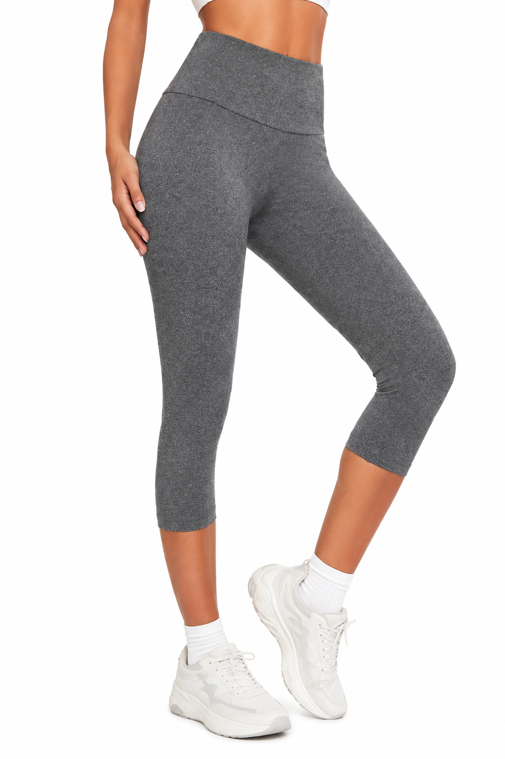 SculptForHer Women’s High Waisted Capri Leggings – Soft Stretch Gym, Yoga & Running Leggings