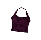 SculptForHer Seamless Halter Neck Gym Top | Built-In Bra Women’s Fitness Tank