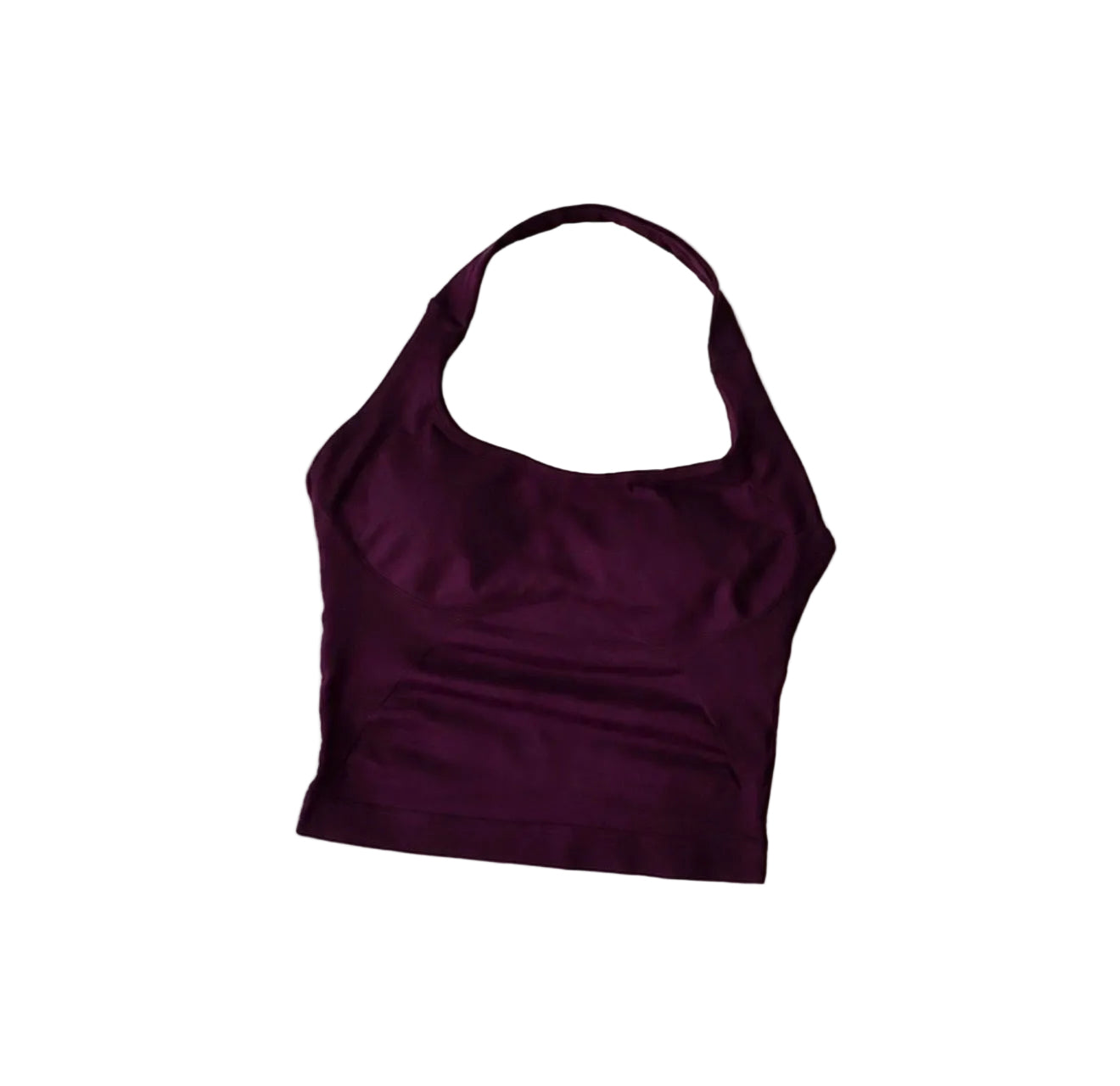 SculptForHer Seamless Halter Neck Gym Top | Built-In Bra Women’s Fitness Tank