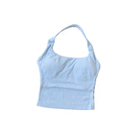 SculptForHer Seamless Halter Neck Gym Top | Built-In Bra Women’s Fitness Tank
