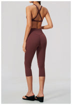 SculptForHer Sculpt & Move Seamless Capri Gym Set – Women’s 2 Piece Activewear