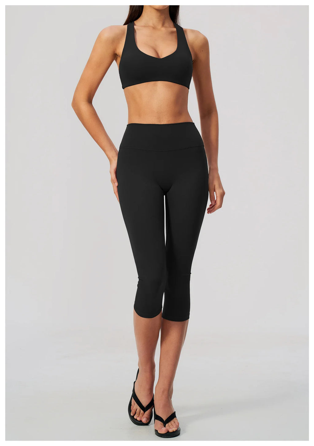 SculptForHer Sculpt & Move Seamless Capri Gym Set – Women’s 2 Piece Activewear