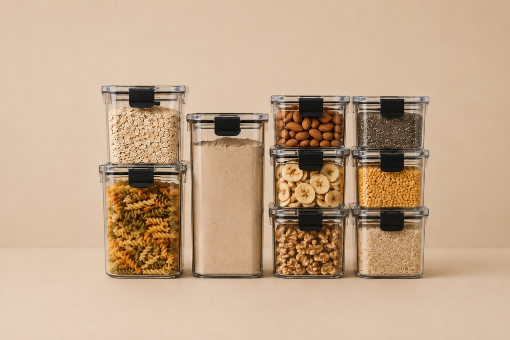 Sculpta™ Airtight Protein Storage Container | Large Supplement & Protein Powder Canister | Moisture-Proof Kitchen Storage Jar