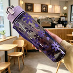 SculptForHer 800ml Sports Water Bottle | Leakproof Gym Bottle with Time Marker & Carry Strap