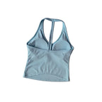 SculptForHer SculptFit V-Neck Sports Bra | Seamless Low-Impact Gym & Yoga Bra for Women