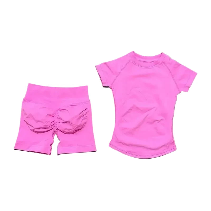Sculpta™ Seamless Gym Set | Sculpt Performance T-Shirt & Scrunch Shorts for Women