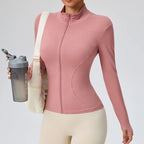 Sculpta™ Women’s Long Sleeve Zip Gym Jacket | Quick-Dry Slim Fit Fitness Top