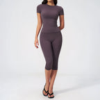 SculptForHer Sculpt & Move Seamless Capri Gym Set – Women’s 2 Piece Activewear