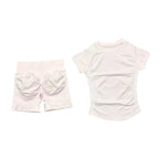 SculptForHer Seamless Gym Set | Sculpt Performance T-Shirt & Scrunch Shorts for Women