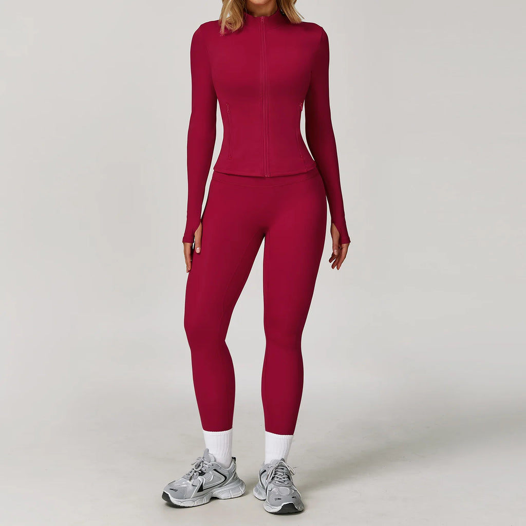 Women’s 2/3 Piece Long Sleeve Gym Set | Sculpting Activewear