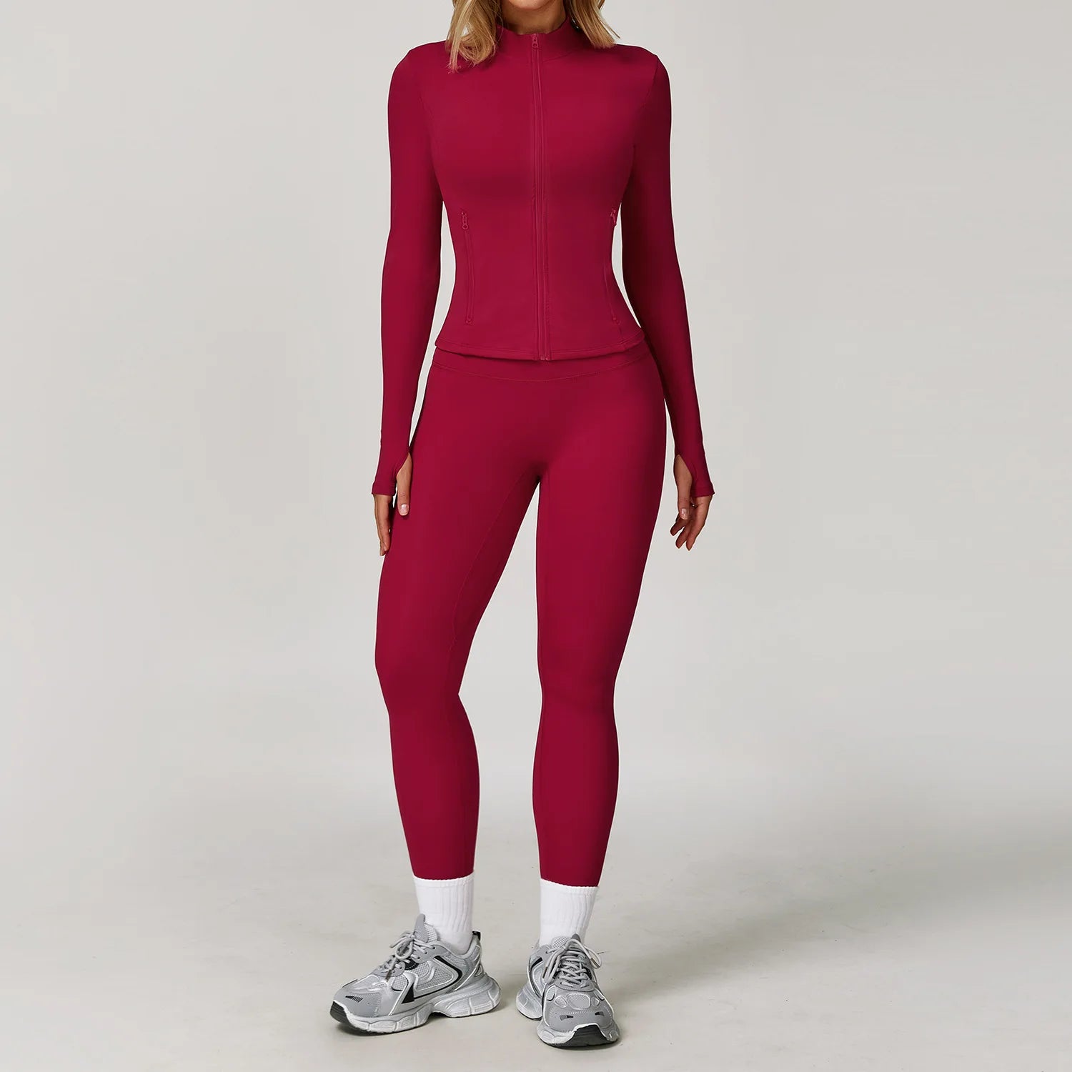 Women’s 2/3 Piece Long Sleeve Gym Set | Sculpting Activewear